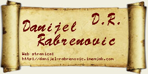 Danijel Rabrenović vizit kartica